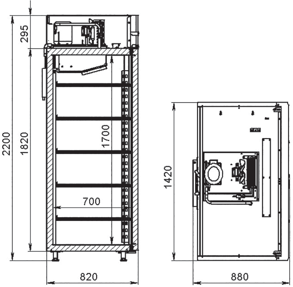 Шкаф холодильный Фармацевтический ШХФ-1400-НГП