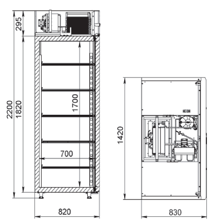 Шкаф холодильный D1.4-Glc