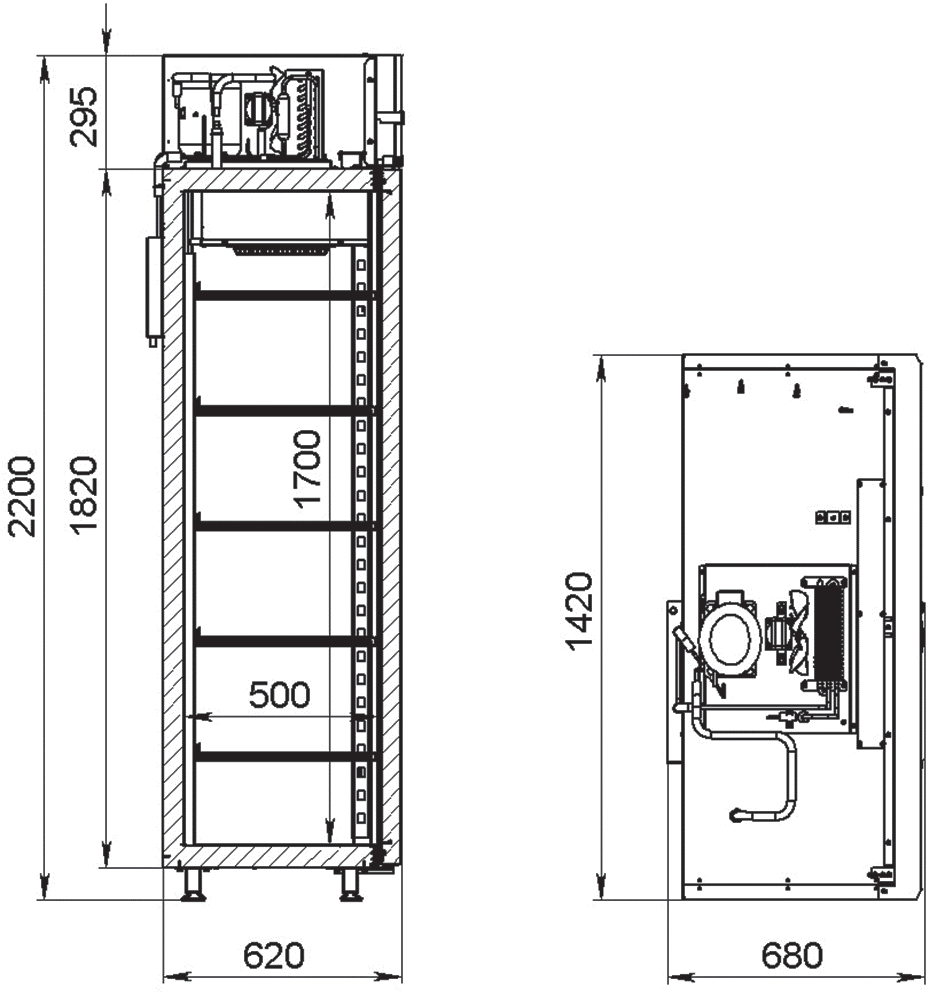 Шкаф холодильный Фармацевтический ШХФ-1000-НГП
